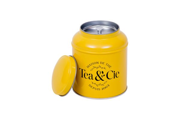 Tea & Cie gets a striking yellow custom-made tin