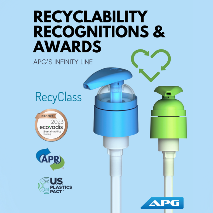 APG is Proud to Announce that EcoVadis have Recognized the patented Infinity Line