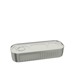 236ml Rectangular Fluted Food Can